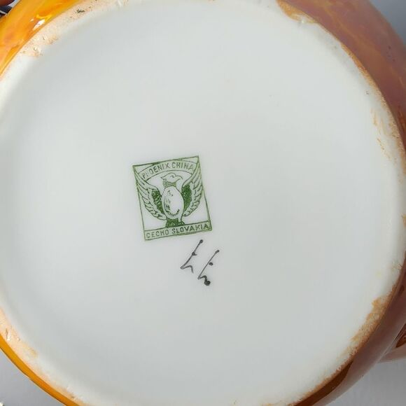 Antique, Iridescent, Phoenix Fine China Czechoslovakia Teapot 9" Long - Picture 4 of 8